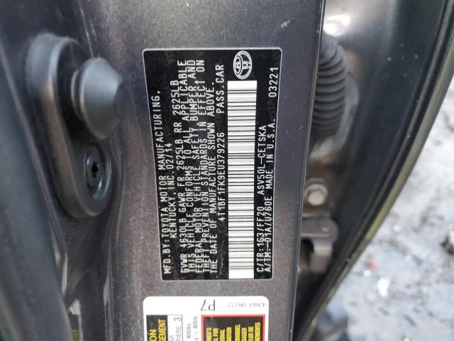 4T1BF1FK9EU379226 - 2014 TOYOTA CAMRY L GRAY photo 12