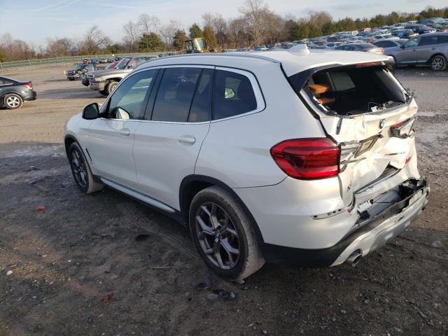 5UXTY3C07M9G39787 - 2021 BMW X3 SDRIVE30I WHITE photo 2