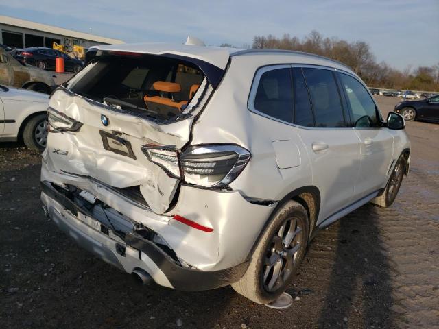 5UXTY3C07M9G39787 - 2021 BMW X3 SDRIVE30I WHITE photo 3