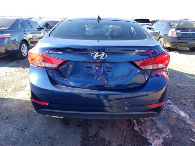 5NPDH4AE9GH713987 - 2016 HYUNDAI ELANTRA SE BLUE photo 6