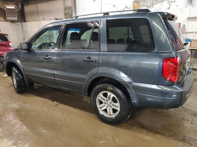 2HKYF18564H623347 - 2004 HONDA PILOT EXL BLUE photo 2