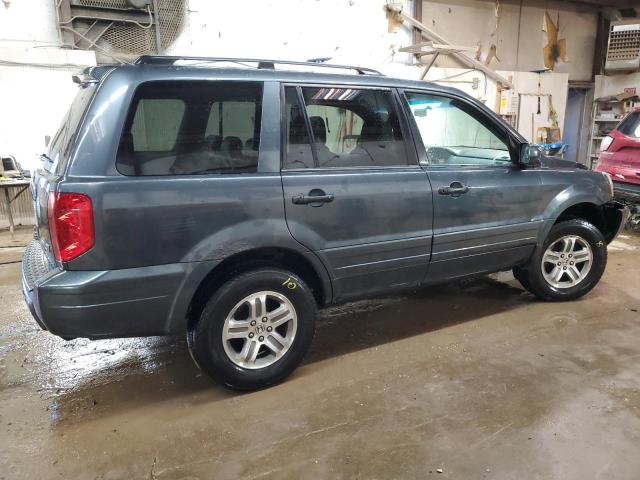 2HKYF18564H623347 - 2004 HONDA PILOT EXL BLUE photo 3