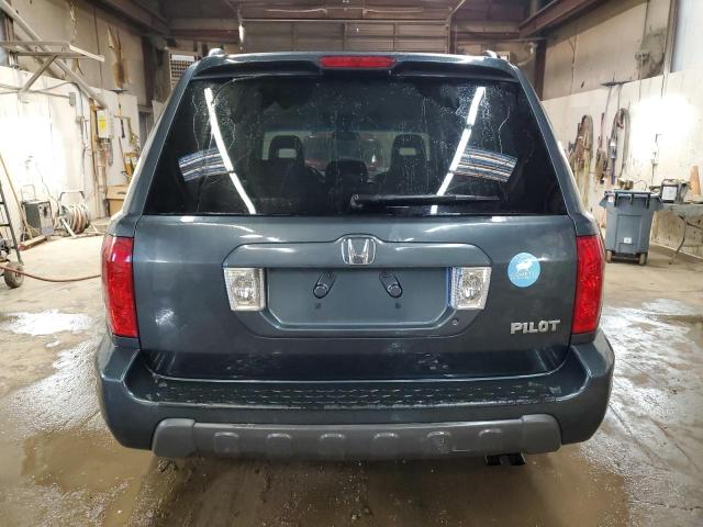 2HKYF18564H623347 - 2004 HONDA PILOT EXL BLUE photo 6