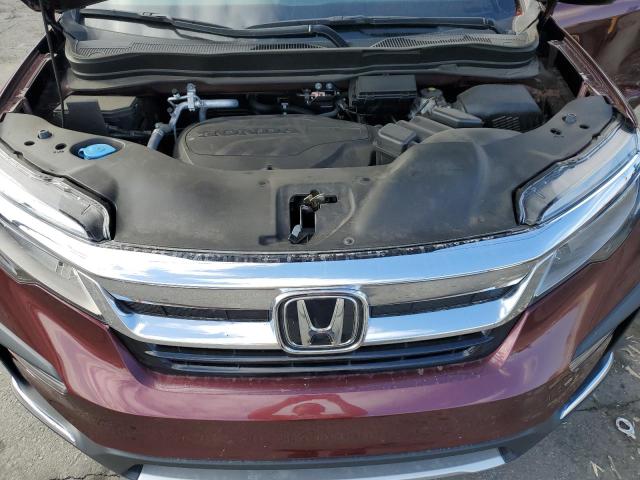 5FNYF6H02MB068476 - 2021 HONDA PILOT ELITE BURGUNDY photo 12