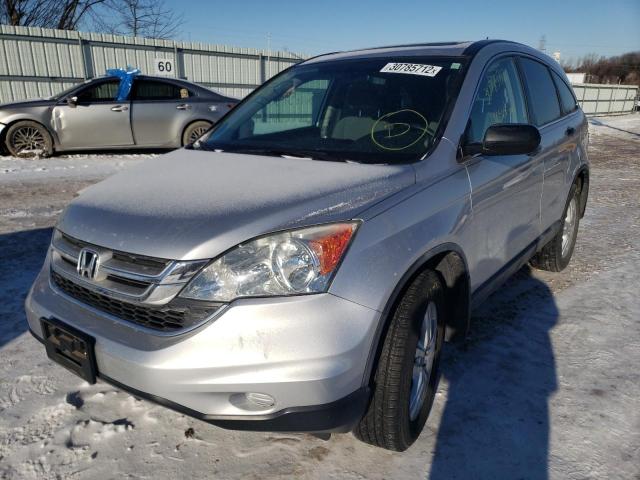 5J6RE3H58AL039519 - 2010 HONDA CR-V EX SILVER photo 2