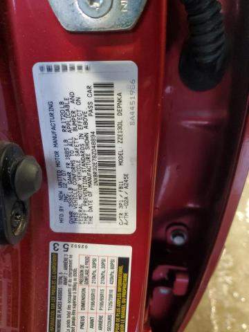 1NXBR32E78Z048894 - 2008 TOYOTA COROLLA CE RED photo 12