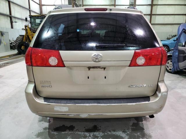 5TDZK23C39S247073 - 2009 TOYOTA SIENNA CE TAN photo 6