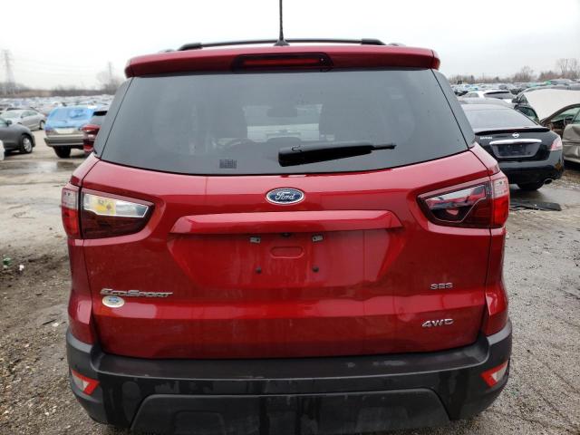 MAJ6P1CL5JC239891 - 2018 FORD ECOSPORT SES RED photo 6