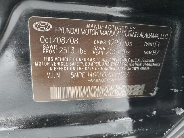 5NPEU46C59H530127 - 2009 HYUNDAI SONATA SE BLACK photo 13