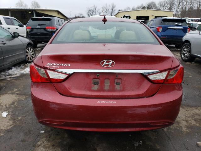 5NPEB4AC8CH364237 - 2012 HYUNDAI SONATA GLS BURGUNDY photo 6