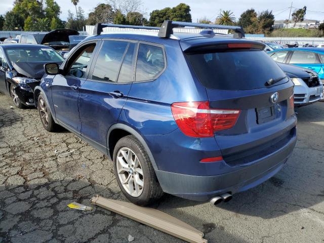 5UXWX9C50D0A31192 - 2013 BMW X3 XDRIVE28I BLUE photo 2