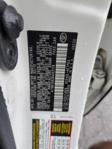 4T1BK1EB2DU023129 - 2013 TOYOTA AVALON BASE 白色 照片 12