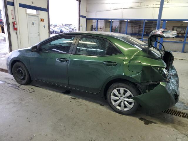 2T1BURHE7FC330878 - 2015 TOYOTA COROLLA L GREEN photo 2