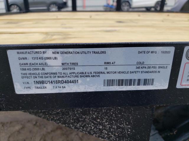 1N9BU1418RD404451 - 2023 UTILITY TRAILER Qara foto 10