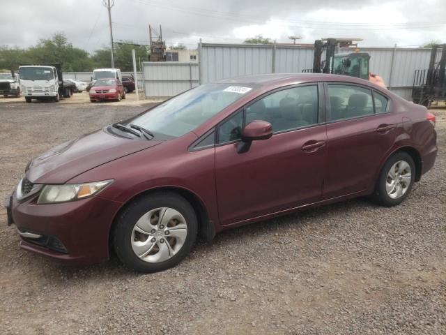 2HGFB2F53DH523938 - 2013 HONDA CIVIC LX MAROON photo 1