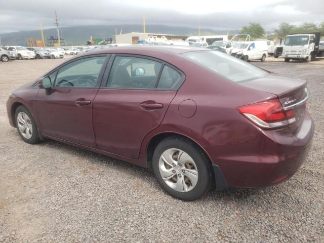 2HGFB2F53DH523938 - 2013 HONDA CIVIC LX MAROON photo 2