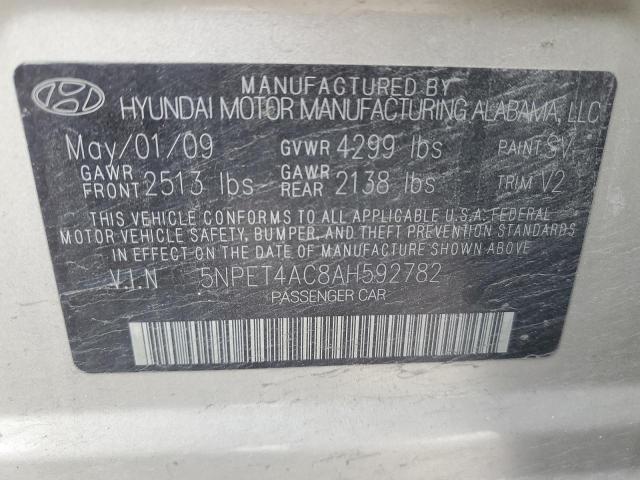 5NPET4AC8AH592782 - 2010 HYUNDAI SONATA GLS GOLD photo 12