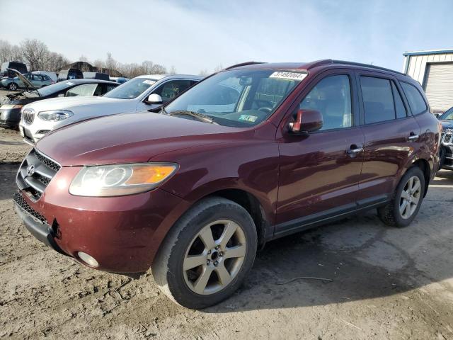 5NMSH73EX8H142143 - 2008 HYUNDAI SANTA FE SE MAROON photo 1