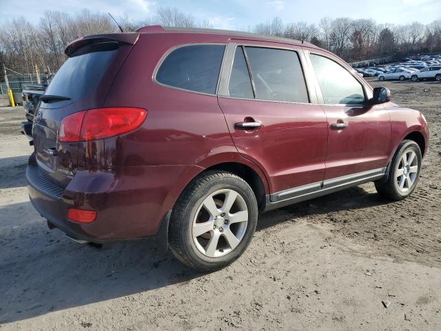 5NMSH73EX8H142143 - 2008 HYUNDAI SANTA FE SE MAROON photo 3