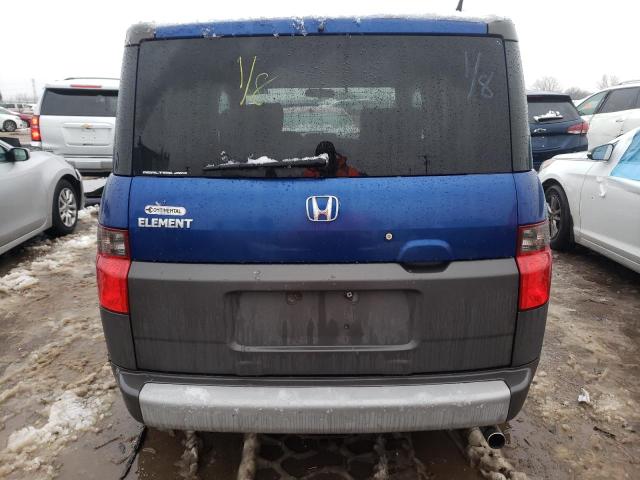 5J6YH28625L009945 - 2005 HONDA ELEMENT EX BLUE photo 6