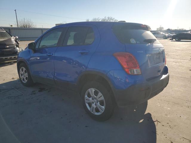 KL7CJKSB2GB757417 - 2016 CHEVROLET TRAX LS BLUE photo 2