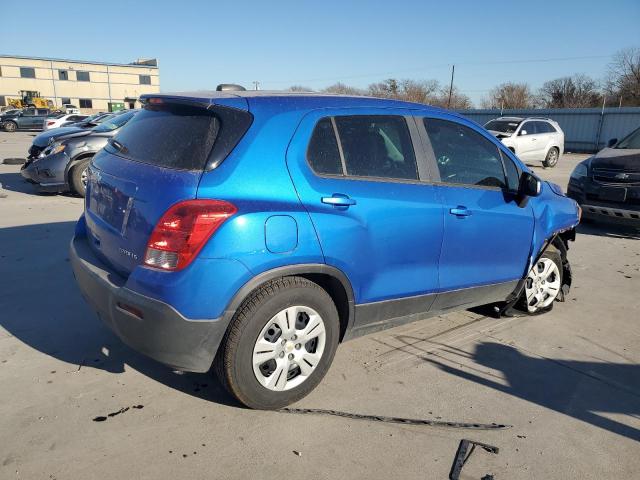 KL7CJKSB2GB757417 - 2016 CHEVROLET TRAX LS BLUE photo 3