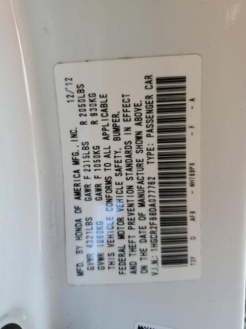 1HGCR2F88DA077762 - 2013 HONDA ACCORD EXL WHITE photo 12