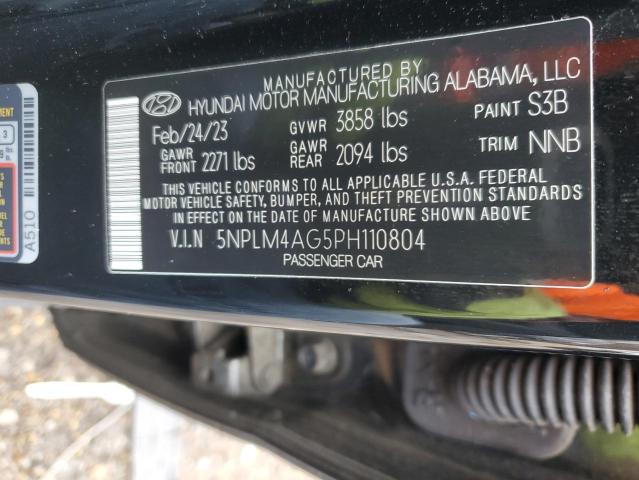 5NPLM4AG5PH110804 - 2023 HYUNDAI ELANTRA SEL BLACK photo 13