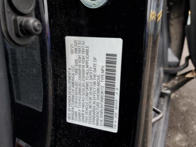 5FNRL6H73NB038172 - 2022 HONDA ODYSSEY EXL BLACK photo 13