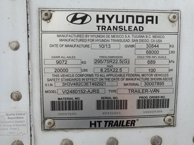 3H3V482C3ET492021 - 2014 HYUNDAI TRANSLEAD WHITE photo 10