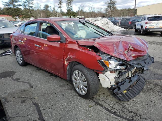 3N1AB7AP4HL643570 - 2017 NISSAN SENTRA S RED photo 4