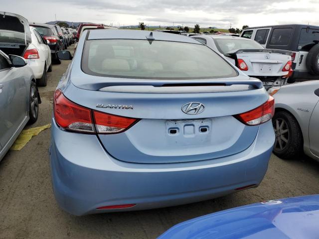 KMHDH4AE9DU728678 - 2013 HYUNDAI ELANTRA GLS BLUE photo 6