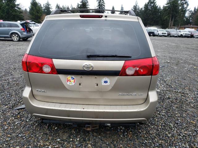 5TDZA23C86S445226 - 2006 TOYOTA SIENNA CE TAN photo 6