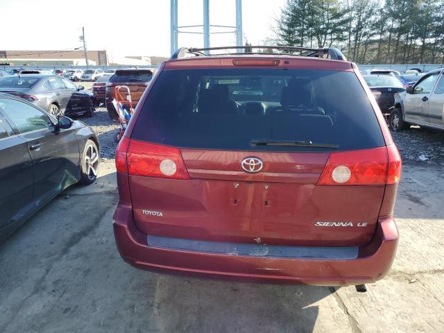 5TDZK23C69S263607 - 2009 TOYOTA SIENNA CE MAROON photo 6