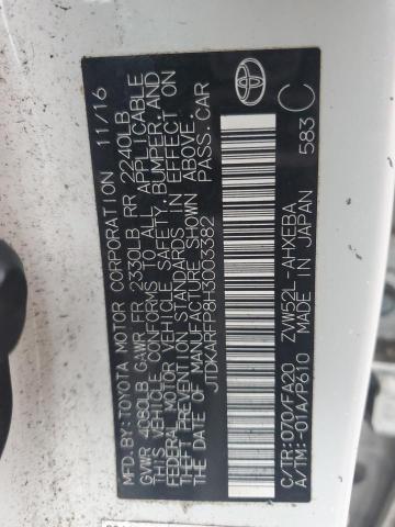 JTDKARFP8H3003382 - 2017 TOYOTA PRIUS PRIM თეთრი ფოტო 12