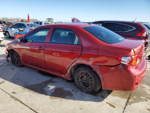 JTDBL40E999046163 - 2009 TOYOTA COROLLA BASE RED photo 2