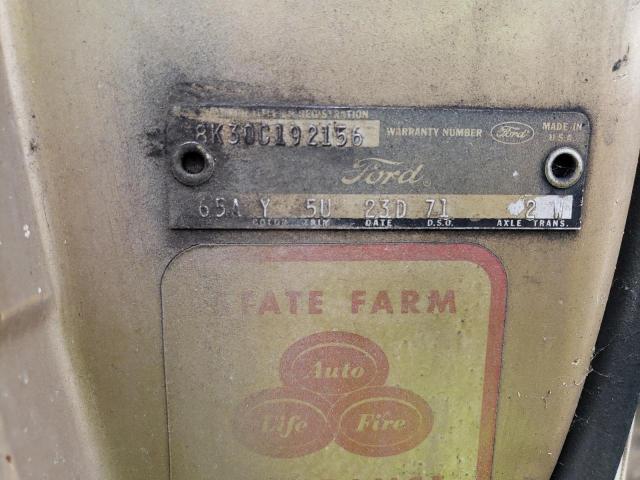 8K30C192156 - 1968 FORD FAIRLANE TAN photo 13