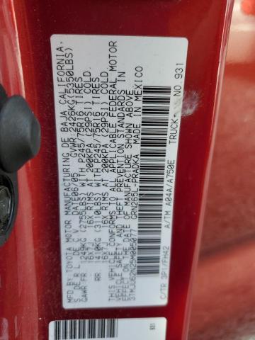 3TMJU62N25M005077 - 2005 TOYOTA TACOMA DOUBLE CAB PRERUNNER RED photo 13