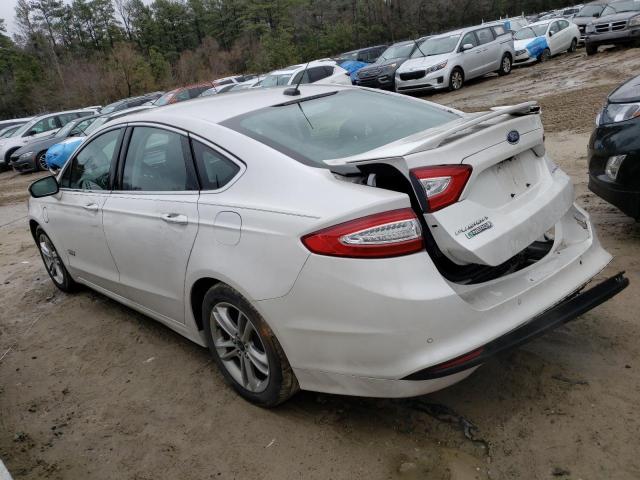 3FA6P0SU7GR310491 - 2016 FORD FUSION TITANIUM PHEV WHITE photo 2