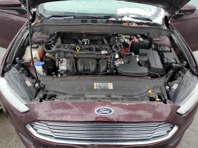 3FA6P0G73DR317128 - 2013 FORD FUSION S BURGUNDY photo 11