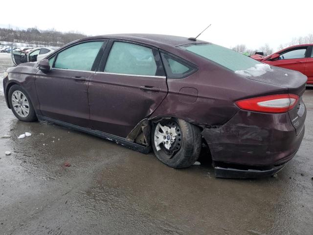 3FA6P0G73DR317128 - 2013 FORD FUSION S BURGUNDY photo 2