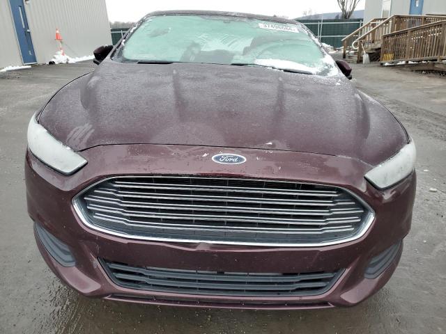 3FA6P0G73DR317128 - 2013 FORD FUSION S BURGUNDY photo 5