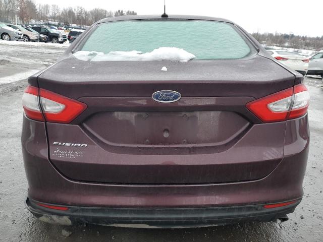 3FA6P0G73DR317128 - 2013 FORD FUSION S BURGUNDY photo 6