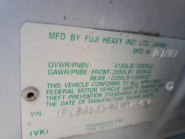 JF1SG65694H719426 - 2004 SUBARU FORESTER 2.5XS ვერცხლისფერი ფოტო 13