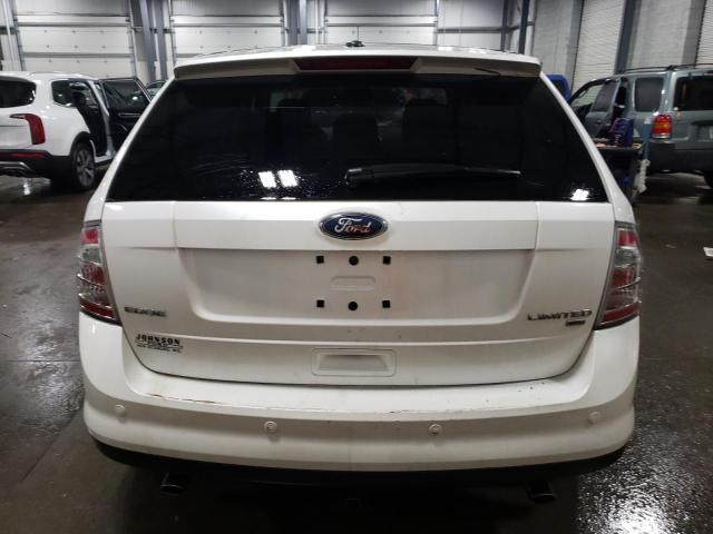 2FMDK4KC1ABA12535 - 2010 FORD EDGE LIMITED WHITE photo 6