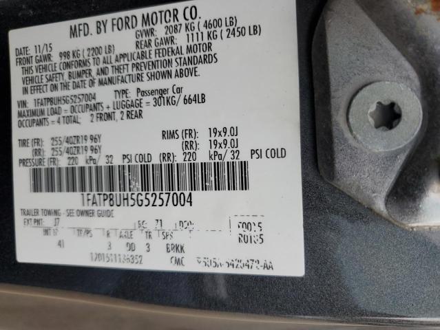 1FATP8UH5G5257004 - 2016 FORD MUSTANG GRAY photo 12