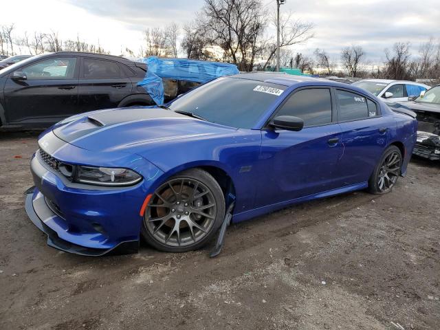 2C3CDXGJ3KH650551 - 2019 DODGE CHARGER SCAT PACK BLUE photo 1