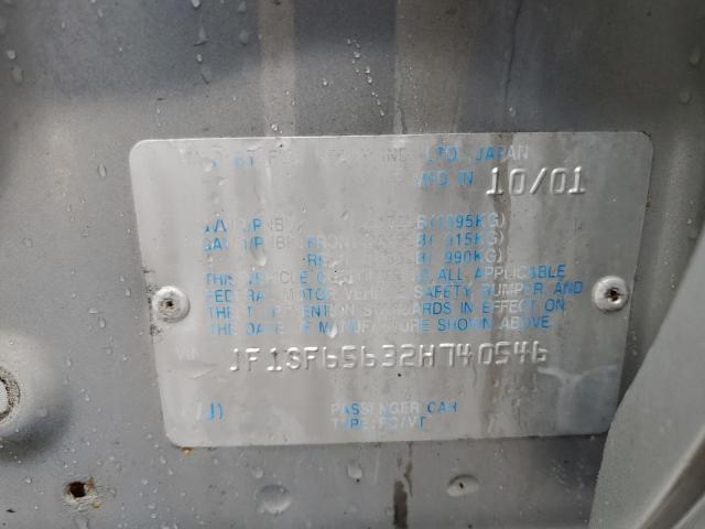 JF1SF65632H740546 - 2002 SUBARU FORESTER S ვერცხლისფერი ფოტო 12