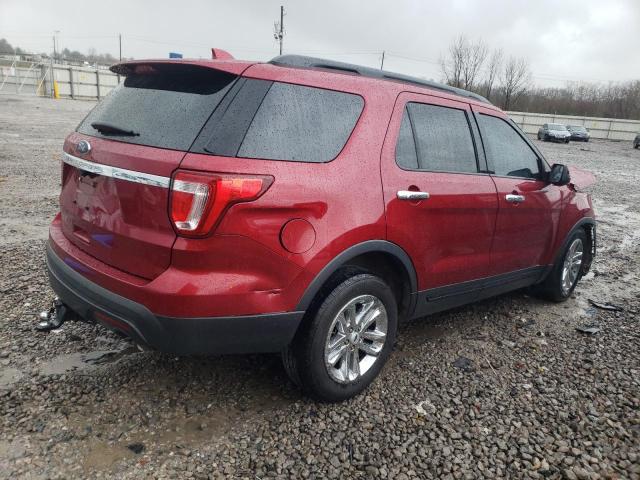 1FM5K7B86HGB27135 - 2017 FORD EXPLORER RED photo 3