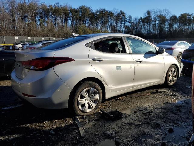 5NPDH4AE5GH680549 - 2016 HYUNDAI ELANTRA SE SILVER photo 3